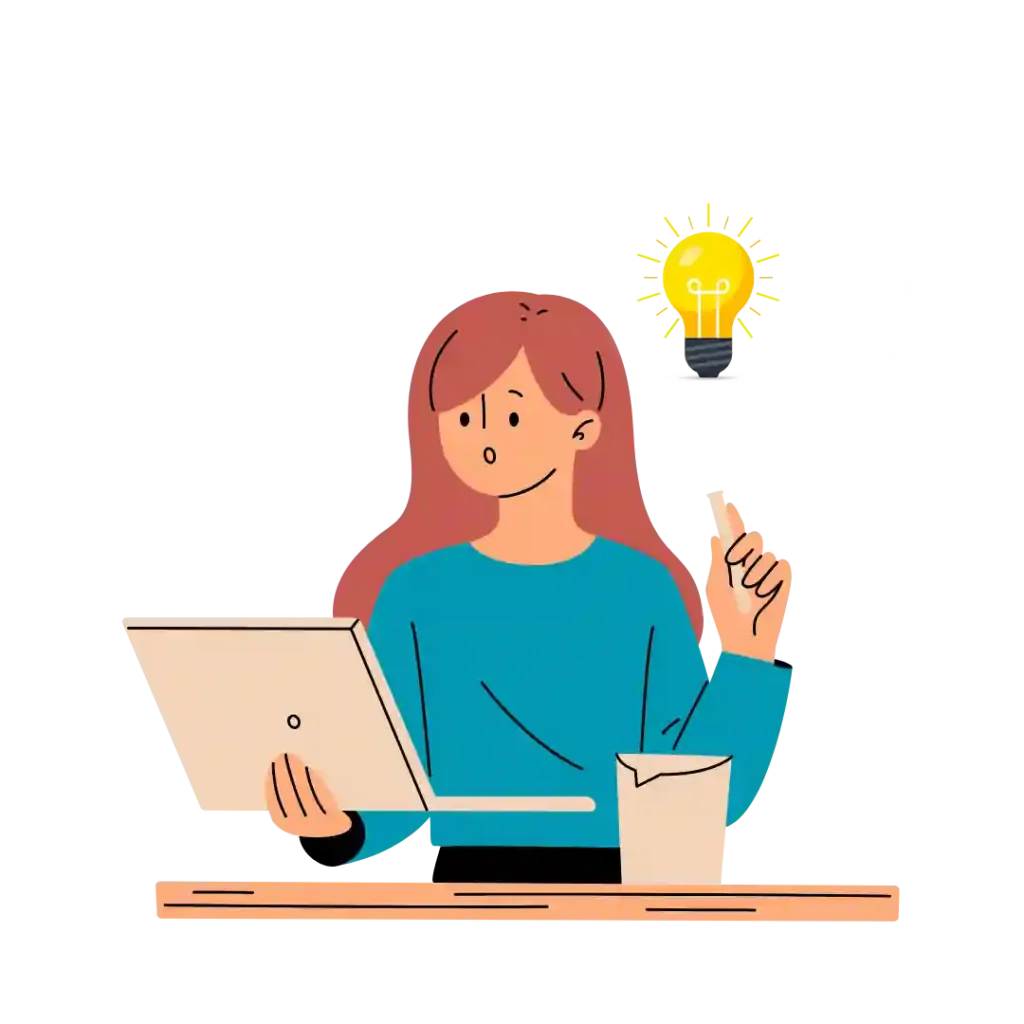 A creative digital marketer working on a laptop, generating innovative ideas.